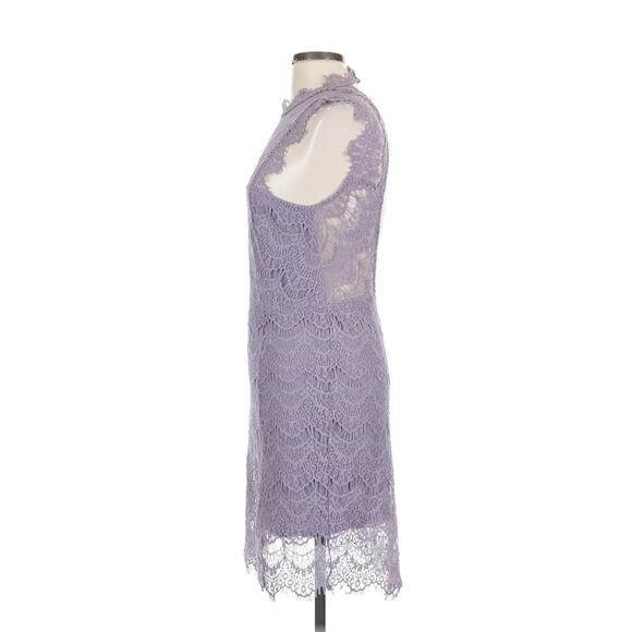 Intimately Free People Lavender Lace Open Back Mini Dress Women’s Large Boho - Picture 5 of 8